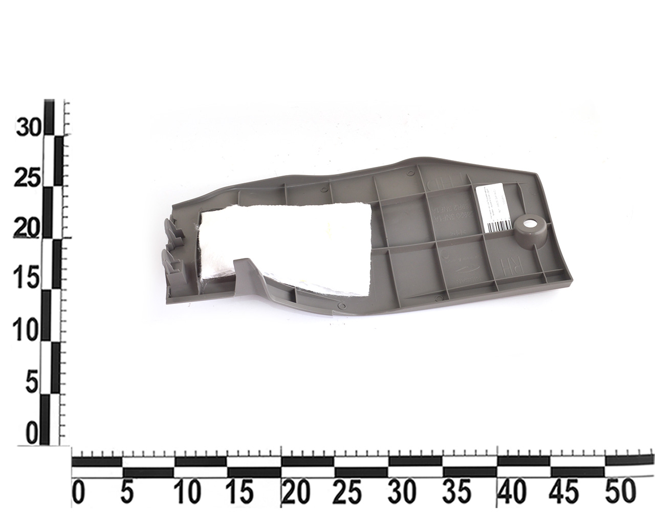 Накладка консоли боковая нижняя правая (серая)NISSAN LEAF