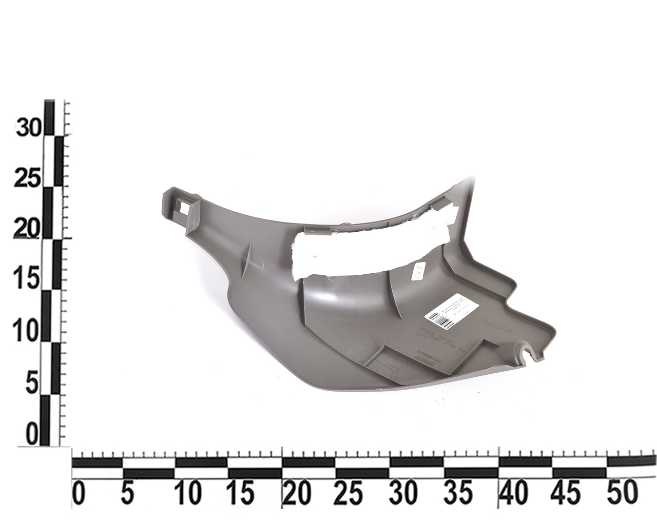Накладка салона передяя, нижня, правая (под торпедой) (серая) NISSAN LEAF