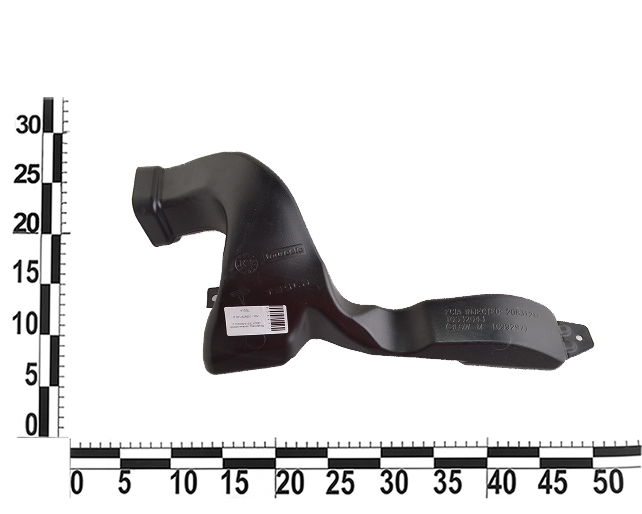 Воздуховод торпеды нижний левый TESLA MODEL 3