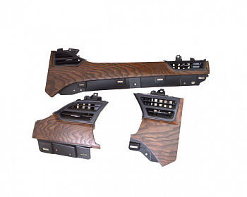 Накладки декоративные торпеды (3шт) с воздуховодами (FIG ASH MATA) TESLA MODEL X